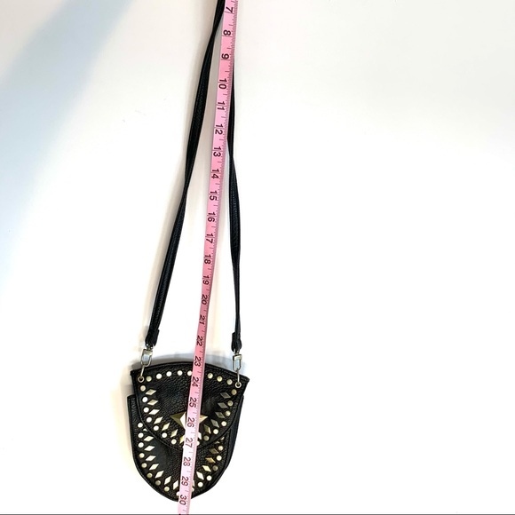 Black and Gold Studded Women's Bag - Picture 8 of 10